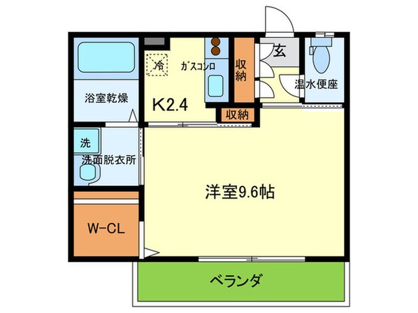 クレメンテカミダＢの物件間取画像